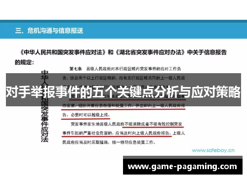 对手举报事件的五个关键点分析与应对策略 对手举报事件的五个关键点分析与应对策略